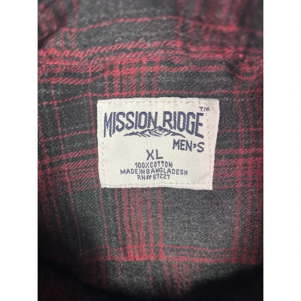 Men's Mission Ridge Plaid Flannel Button Down Shirt Men's Size XL